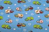 Cotton Jersey Emergency Cars Blue