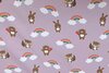 Cotton Jersey Rainbow Animals Ros&eacute;