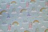 Cotton Jersey Care Bears &amp; Clouds Mint