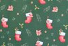 Cotton Jersey Christmas Stocking Green