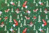Cotton Jersey Christmas Fox Green