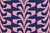 Cotton Satin Abstract Navy/Pink 