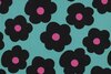 Fine Poplin Cotton Big Flowers Sea Blue (Nerida Hansen)