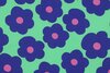 Fine Poplin Cotton Big Flowers Lime (Nerida Hansen)