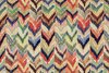 Viscose Crepe Zig Zag Coral