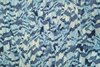 Viscose Satin Feathers Blue