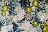 Viscose Satin Blurred Flower Lime
