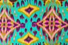 Viscose Satin Abstract Turquoise