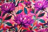 Viscose Jersey Digital Flowers Magenta