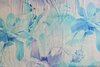 Viscose Crepe Light Flowers Turquoise