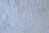 Cotton Embroidery Stripes / Flowers Blue 2