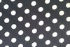 Viscose Satin Polka Dot Black