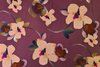 Viscose Stretch Flower Wine Red