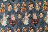Cotton Jersey Halloween Pumpkin Blue