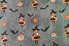 Cotton Jersey Halloween Witch Grey