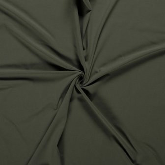 Katoen Tricot Effen Olijf Groen