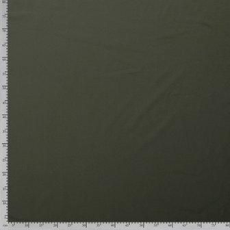 Katoen Tricot Effen Olijf Groen