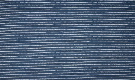 Cotton Jersey Vintage Stripes Blue