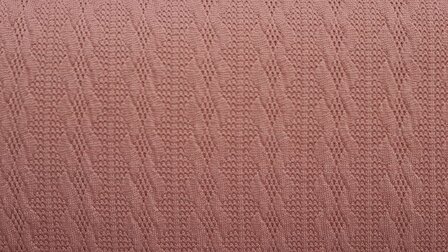  Knitted Jacquard Small Cable Old Pink