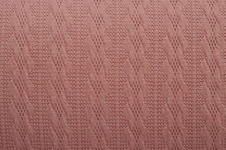  Knitted Jacquard Small Cable Old Pink