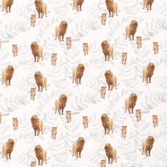 Cotton Jersey Digital Lion &amp; Twig