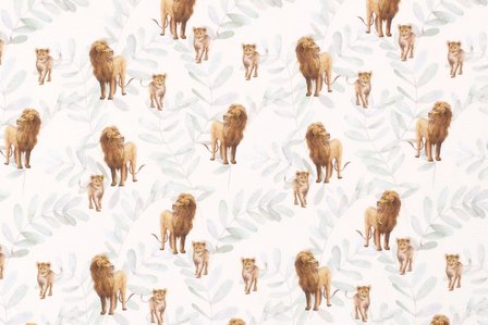 Cotton Jersey Digital Lion &amp; Twig