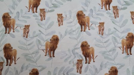 Cotton Jersey Digital Lion &amp; Twig