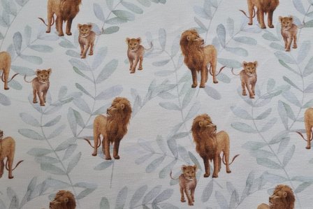 Cotton Jersey Digital Lion &amp; Twig