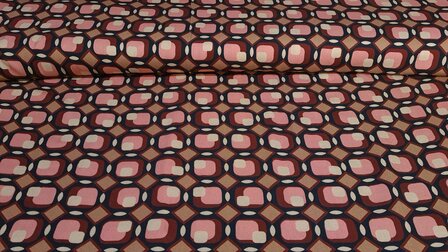 Viscose Twill Retro Grafic Bordeaux