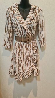 Viscose Crincle Abstract White