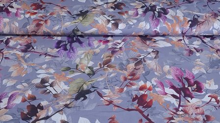 Viscose Digital Floral Lilac