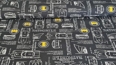 Cotton Jersey Batman Black