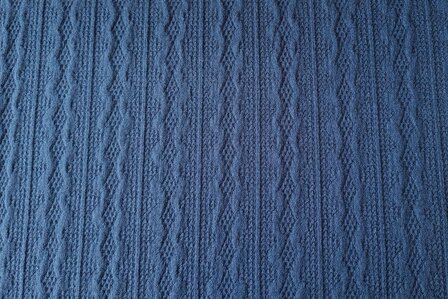 Knitted Viscose Cable Petrol-Blue