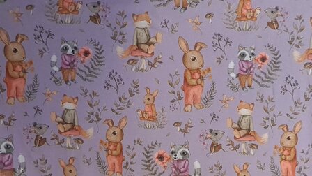 Cotton Jersey Forrest Friends Lilac