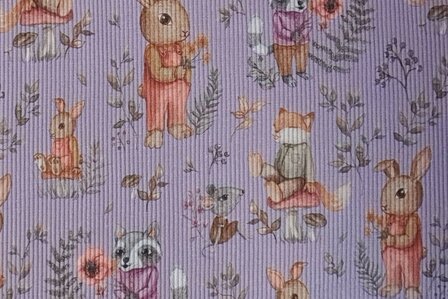 Cotton Rib-Jersey Forrest Friends Lilac