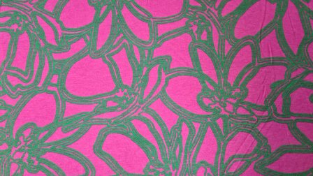 Viscose Jersey Abstract Pink