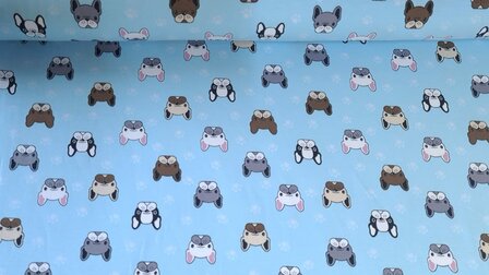 Cotton Jersey Bull Dogs Blue