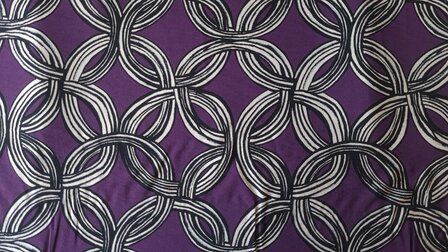 Viscose Crepe Abstract Purple