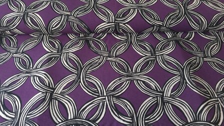 Viscose Crepe Abstract Purple