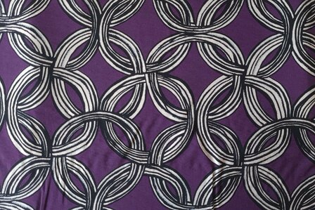 Viscose Crepe Abstract Purple