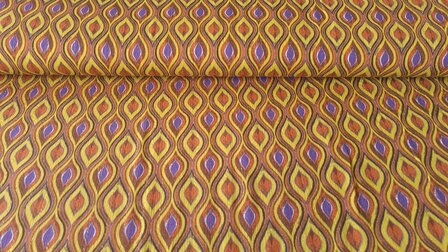 Viscose Crincle Lurex Yellow/Orange