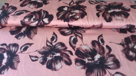 Viscose Satin Flowers Ros&eacute;