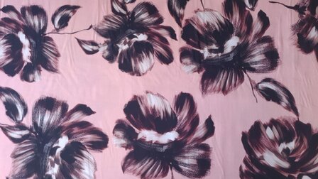 Viscose Satin Flowers Ros&eacute;