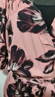 Viscose Satin Flowers Ros&eacute;