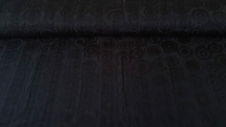 Viscose Satin Jacquard Black