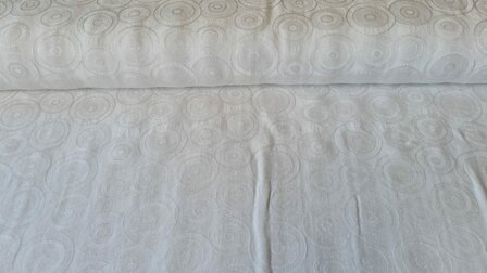 Viscose Satin Jacquard Off White