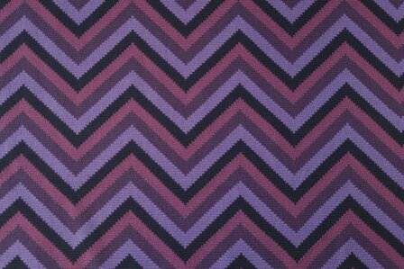 Knitted Jacquard Zigzag Purple