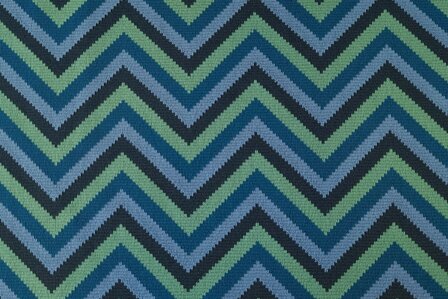 Knitted Jacquard Zigzag Petrol