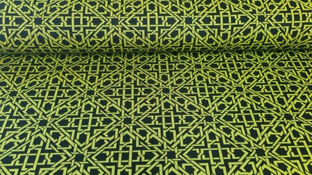 Punta Jacquard Abstract Black/Lime