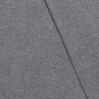 Knitted Rib Jersey Grey Melange